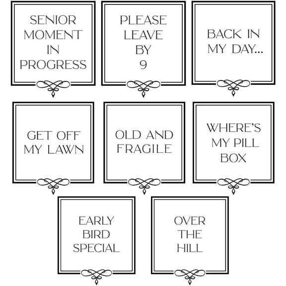 Funny Cocktail Napkins | Fun & Witty Paper Beverage Napkins for Adult Birthday Parties | 8 Unique Phrases | 40 Pack in White