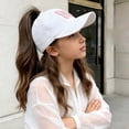 thumbnail image 4 of Mceream Baseball Cap for Girls Lightweight Cute Print Sun Protection Hat Sun Cap Adjustable Summer Breathable Visor Cap Hiking Travel 2-10 Years, 4 of 5