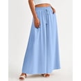 thumbnail image 3 of BTFBM Women Casual High Waist Wide Leg Pants Spring Summer Long Palazzo Pants Pocket Lounge Beach Vacation Clothes, 3 of 7