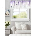 thumbnail image 3 of Curtain Valance for Windows,Watercolor Spring Purple Vineflowers Kitchen Valances Rod Pocket Short Curtains,Farm Butterflies Window Treatment Panel for Bedroom Bathroom 42x12in, 3 of 9