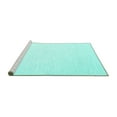 thumbnail image 2 of Ahgly Company Machine Washable Indoor Rectangle Solid Turquoise Blue Modern Area Rugs, 2' x 4', 2 of 4