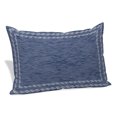 thumbnail image 2 of Navy Blue Textured Throw Pillow Cover, Pillowcase Protectors with Zipper, Breathable Decorative Lumbar Pillow Case Cover, Farmhouse Country Woven Striped Pillow Shams for Couch Sofa 12x20Inch, 2 of 9
