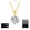 Nice Gold, variant on Moissanite 18K Yellow Gold Over Sterling Silver Round Cut Pendant Necklace, Halo Necklace, 1 Carat, Gift for Her