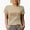 Tan, variant on Thankful and Blessed, Thanksgiving Day Merch Gift, White T-Shirt, Small