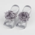 thumbnail image 3 of Sandals for Girls and Beach Footwear, Summer Shoes with 22 Pairs Solid Chiffon Flower Barefoot Sandals for Baby Girls Toddlers Kids, 3 of 4