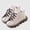 Beige, variant on Girls Winter Ankle Boots Toggle Lace Up Warm Fleece Lined Platform Lug Sole Outdoor Shoes Black Size 6.5 Toddler