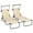 Beige, variant on Demi Bonn Outdoor Folding Chaise Lounges Set of 2 with Canopy, Steel Frame, Side Pockets, Reclining Sun Chairs for Beach, Yard, Patio, Blue