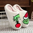 thumbnail image 1 of Grinch Shoes Grinch Decorations the Grinch Decorations For Christmas Women's Cotton Slippers Warm Home Cute Soft Plush House Slippers, 1 of 9