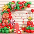 thumbnail image 1 of Kit de arcos con forma de guirnalda con globos, 98 unidades, rojo, verde y dorado, navideño, 1 of 7