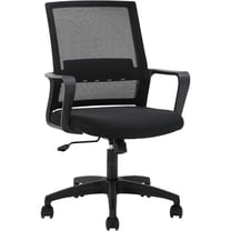 Office Chair Ergonomic Desk Chair Mid-Back Mesh Computer Chair Lumbar Support Comfortable Executive Adjustable Rolling Swivel Task Chair with Armrests,Black
