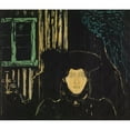 thumbnail image 2 of Edvard Munch 14x12 Gold Ornate Wood Frame and Double Matted Museum Art Print Titled - Moonlight (1896), 2 of 4