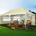 thumbnail image 5 of HOTEEL Canopy 10'x20' Pop up Canopy Tent Heavy Duty Waterproof Adjustable Commercial Instant Canopy Outdoor Party Canopy Parties,Wedding,Outside Patio,Event,Portable Car Canopy,Khaki, 5 of 13