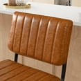 thumbnail image 5 of Art Leon Bar Stools Set of 2, Faux Leather Counter Height Stools for Kitchen,Orange, 5 of 8