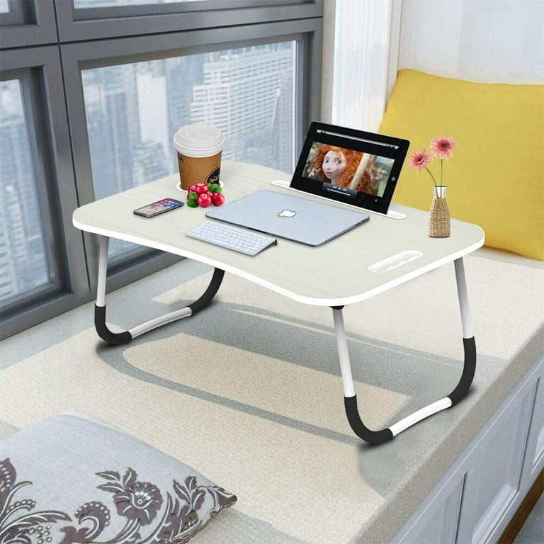 Bed tray table 2024 with cup holder
