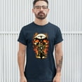 thumbnail image 3 of Tee Hunt Skeleton Rider T-shirt Route 66 Chopper Biker From Hell Outlaw Men's Tee, Navy Blue, 5X-Large, 3 of 5
