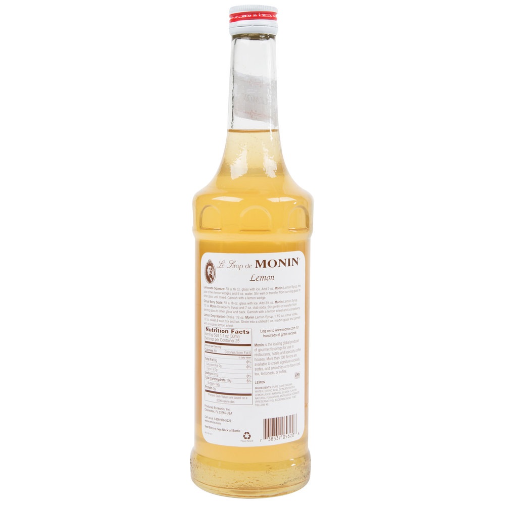 Monin Rantcho Lemon Siroop 0.7L | Suikervrij Citroenconcentraat Voor Cocktails & Desserts