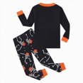 thumbnail image 5 of TOWED22 Little Girls Boys Halloween Pajamas for Toddler Clothes Set Snowman Pumpkin Ghost Graphic Long Sleeve Cotton Kids Pjs Fall Winter Sleepwear(Black,9-10 Y), 5 of 9