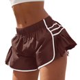 thumbnail image 2 of Women's Elastic Waist Workout Gym Shorts Running Pleated Athletic Quick Dry Tennis Shorts, 2 of 5
