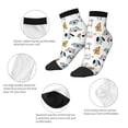 thumbnail image 3 of Goofa Puppy Pattern Non Slip Socks with Grips for Elderly, Crew Socks Yoga Hospital Socks Cushioned Sole Gripper Socks for Men Women, 3 of 5