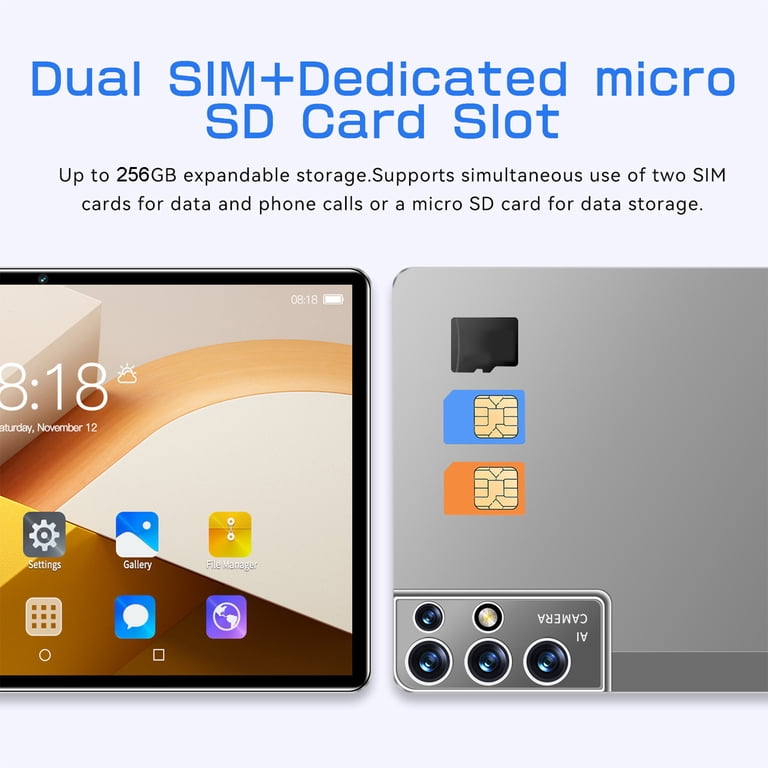 10.1 Inch Android 12 Tablet – 8600mAh Battery, Octa-Core, Dual