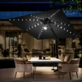 thumbnail image 2 of 11FT Square Double Top Cantilever Umbrella Outdoor 360° Rotation 6 Heights Adjustable Offset Umbrella Metal Pole Cantilever Patio Umbrella With Light, 2 of 8