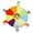 B, variant on YIFAEUX Flying Disc Soft Dog Toy Rainbow Plush Flying Saucer Pet Toss Toy with Bell Interactive Outdoor Training Puppy Chew Toy for Small Medium Large Dogs