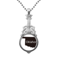 thumbnail image 1 of Oklahoma America USA Map Outline Pendant Jewelry Music Guitar Torque Hangtag, 1 of 3
