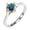 Blue, variant on 1ct Moissanite Engagement Rings for Women D Color VVS1 Clarity Diamond Rings S925 Sterling Silver Moissanite Wedding Bands with Certificate