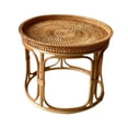 thumbnail image 2 of Tnarru Rattan Side Table Decorative Coffee Table Holder Storage Tray NightStand Round End Table for Bedroom Office Living Room Proch 32cmx25cm, 2 of 8