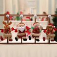 thumbnail image 4 of MengXi Tree Pendant Decoration Santa Claus Hanging Christmas Snowman Bear Deer Shape Xmas Tree Decoration for Window Side, 4 of 5