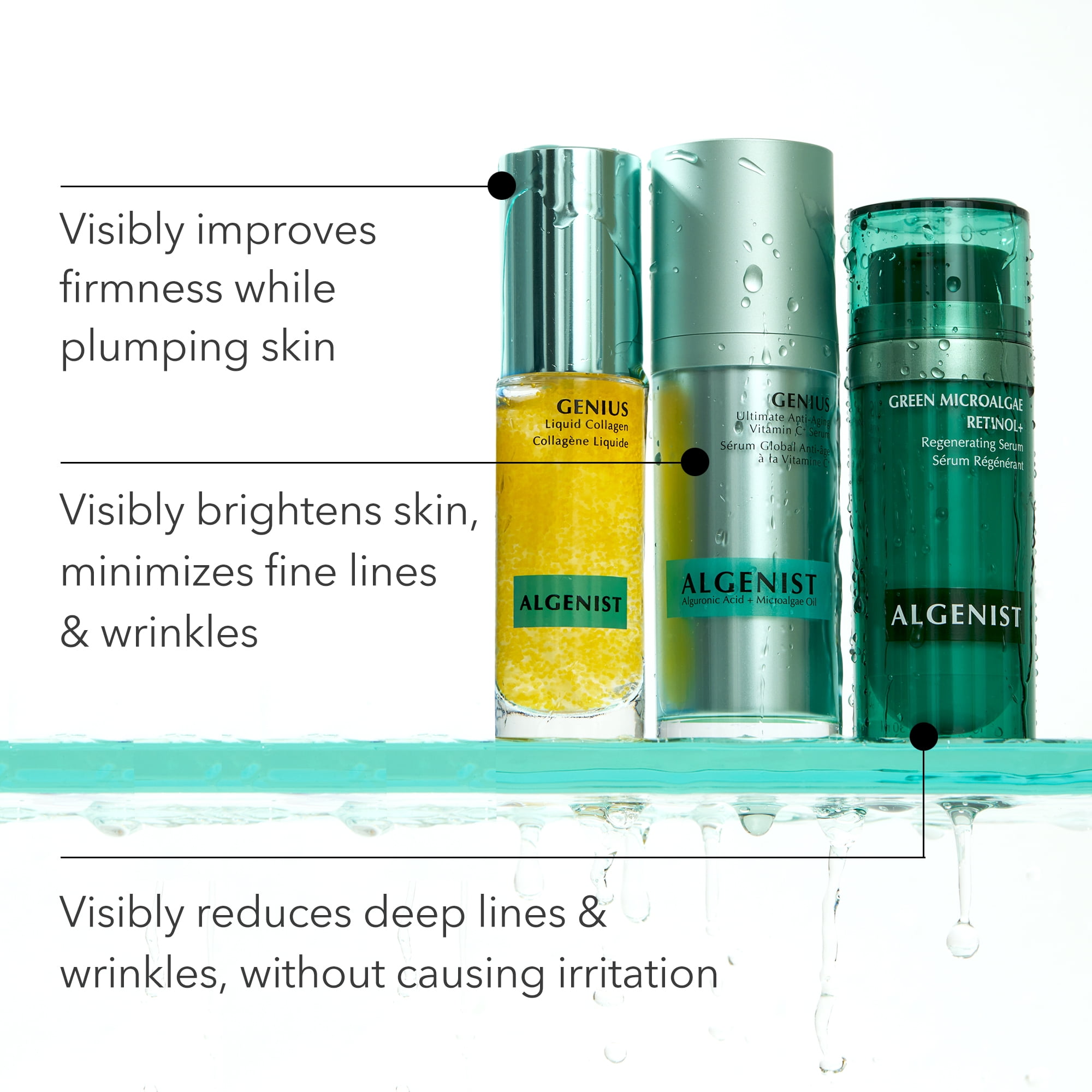 Algenist Green Microalgae Retinol+ Regenerating Serum - Anti Aging Serum with Plant Based, Time-Release Retinol - Evens Texture + Visibly Reduces Deep Lines & Wrinkles with Minimal Irritation (1 oz)