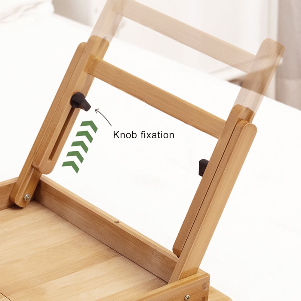 Portable Foldable Laptop Desk for Bed, Adjustable Bamboo Laptop Desk Table for Bed or Sofa, Multi-Functional Floor Desk for Working, Reading, Writing