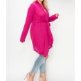 thumbnail image 5 of Women's Plus Size Tie Waist Magenta Cardigan, 5 of 5