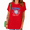Red, variant on UNISHE Women's Vintage Baseball Glove Bat Softball Game Day Batter Swing Print Graphic Short Sleeve T-Shirts white Tops