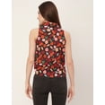 thumbnail image 4 of Moomaya Printed Sleeveless Casual Shirt, Womens Cotton Button Down Summer Tops, 4 of 9