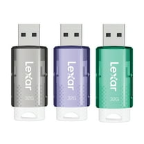 Lexar LJDS060032G-B3NNU JumpDrive S60 USB 2.0 Flash Drives (32 GB, 3 Pack, Black, Teal, and Purple)
