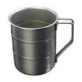 thumbnail image 1 of Taza de acero inoxidable para acampar, taza de cerveza con agarre cómodo, taza de agua para pesca, equipo de mochilero, barbacoa, pícnic al aire libre 500ml Plata, 1 of 8