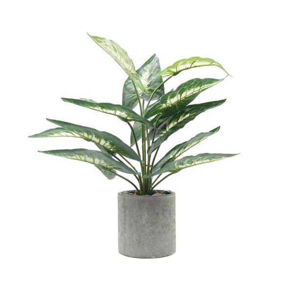 Matsuzay Plantas en macetas artificiales verdes con patrones claros Plenitud tridimensional y alta simulación Decoración