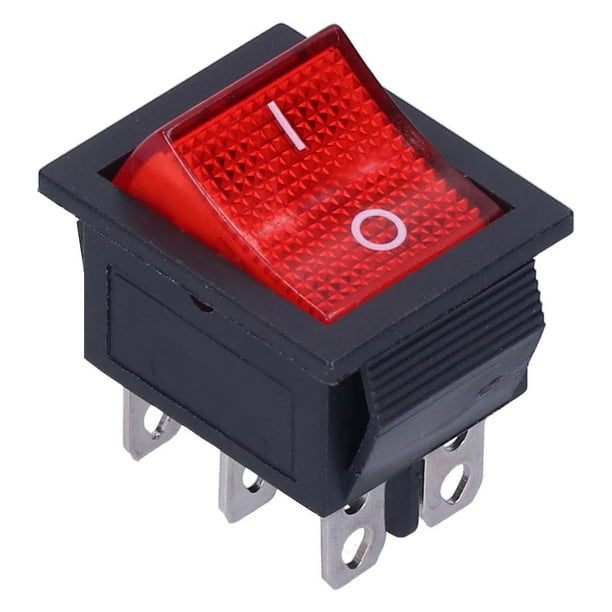 Interruptor de Balancín, ABS/Iron Red Rocker Switch Con Luz para Electrodomiscicos para TV TV