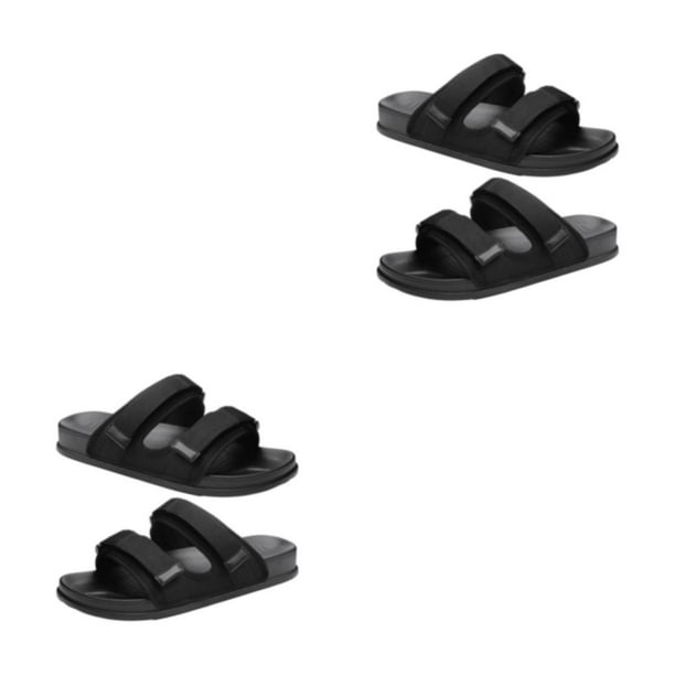 Minnieouse 2 uds PVC disfrute de la máxima comodidad con estas pantuflas resistentes al desgaste para hombres estilo moderno botas pantuflas para negro 45-46.1 2piezas