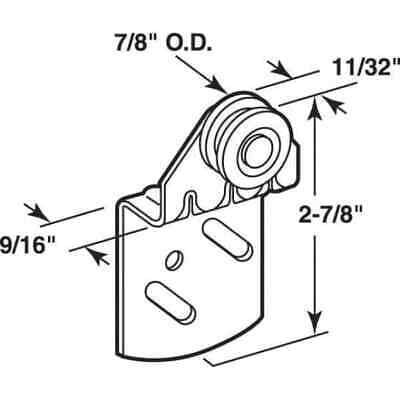 

9/16 In. Offset Sliding Wardrobe Back Door Roller Assembly (2-pack) |