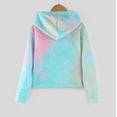 thumbnail image 3 of Girls Hoodies Clearance Teen Kids Girls Letter Long Sleeve Tie Dyed Short Hoodies Sweatshirts Pullover Tops Clothes Child Hoodies Unisex Clothing(Multicolor,6-7 Years), 3 of 7
