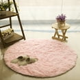 thumbnail image 4 of Fnochy Round Rugs for Bedroom - Machine Washable, 15.7 Inch Circle Area Rugs for Living Room, Soft and Fluffy Shaggy Carpet for Teen Girls and Boys, Dorms, Nursery Rooms, Home Decor Aesthetic, 4 of 4
