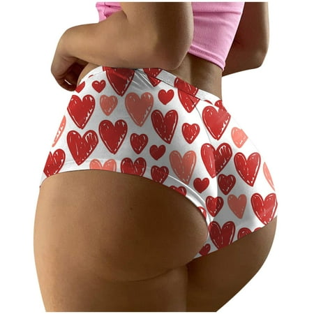 GHSOHS Womens Underwear Panty Womens Underwear Plus Size Lace Boyshorts Panties for Women Fashion High Waist Underwear Printed Seamless Breathable Panties Briefs Panties Cotton Crotch Underpants S