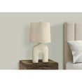 thumbnail image 4 of Lighting, 25"H, Table Lamp, Cream Resin, Beige Shade, Modern, 4 of 8