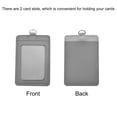 thumbnail image 5 of Uxcell Badge Holder 11x7.4cm Vertical PU ID Card Holder with Rivet Detachable Neck Lanyard Grey Pack of 2, 5 of 6