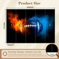 thumbnail image 3 of Wallpaper American Football Flaming Football 3D Modern Flaming Peel and Stick Wall Murals 100"H x 144"W Removable PVC Wall Paper Self-Adhesive Wall Paintings Art Decor for Bedroom Living Room, 3 of 7