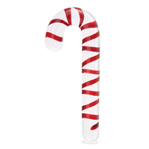 Glas Candy Cane Dream 7.5" Glass Dildo, Clear