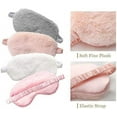 thumbnail image 2 of 4-Pack New Faux Fur Eye Mask Soft Plush Nap Eyeshade Sleeping Blindfold Satin Back, 2 of 7