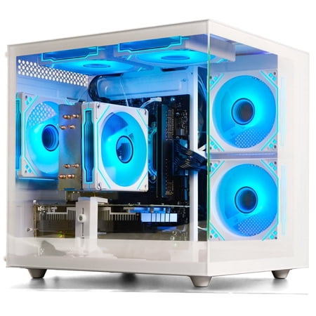 WIWB Desktop PC Computer Gaming AMD Ryzen 7 8700F, RTX 5060 8GB 1TB , 32GB DDR5, White Mid Tower